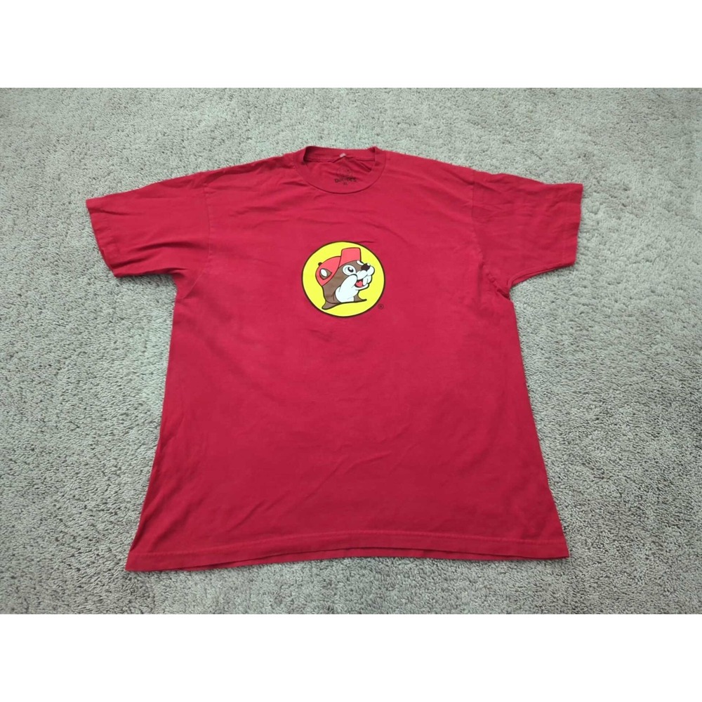 Buc-ee's T Shirt Mens XL Red Short Sleeve Crew Neck 100% Cotton